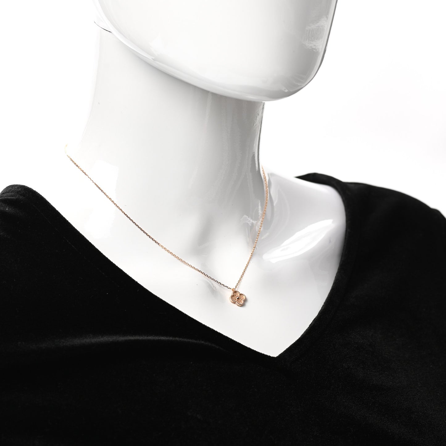 18K Rose Gold Sweet Alhambra Pendant Necklace