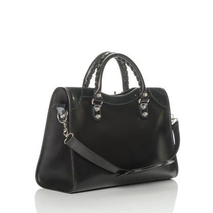 Balenciaga Smooth Calfskin Metallic Patent Giant 12 Silver Hardware City Black Gris 3 of 6