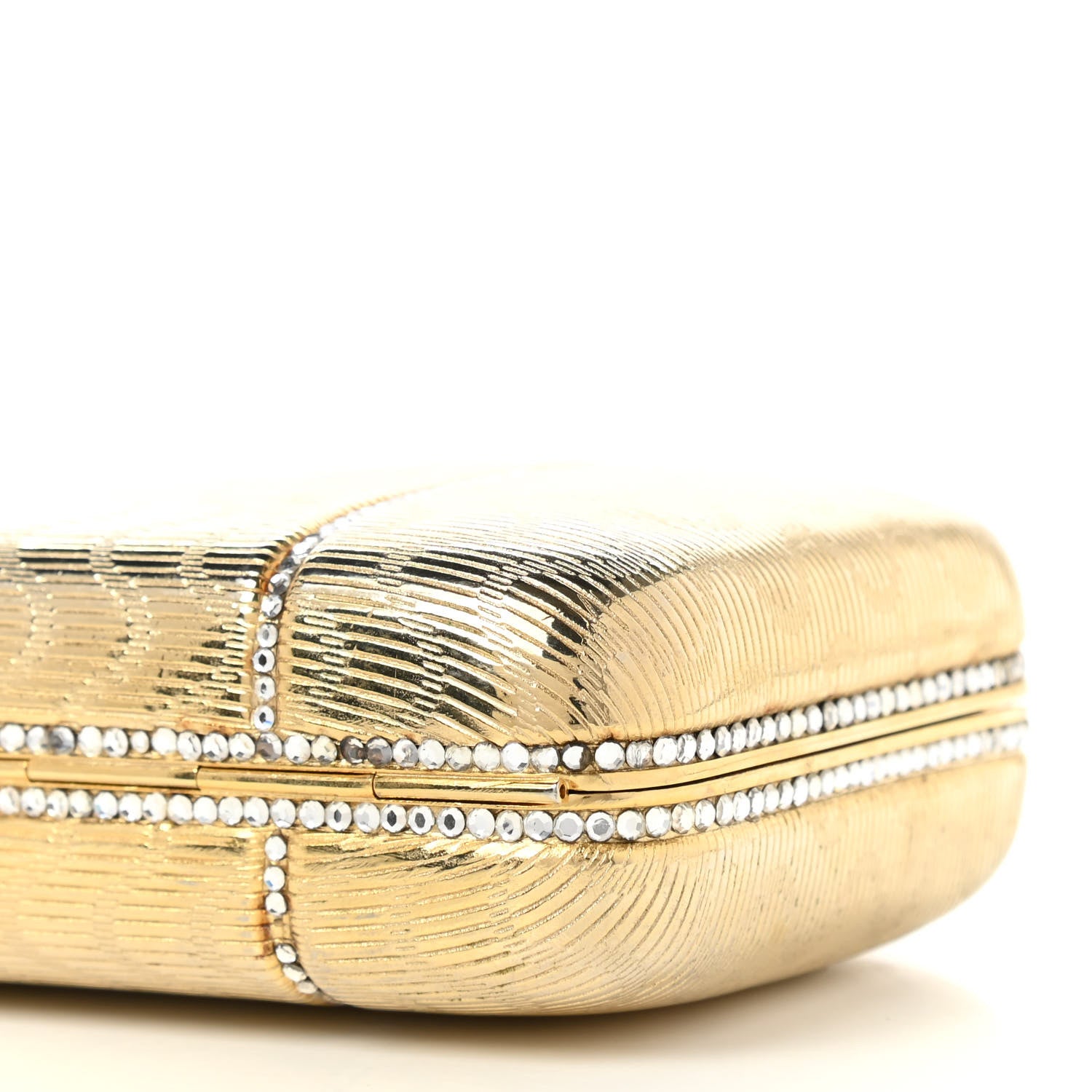 Judith Leiber Crystal Minaudiere Clutch Gold 7 of 25