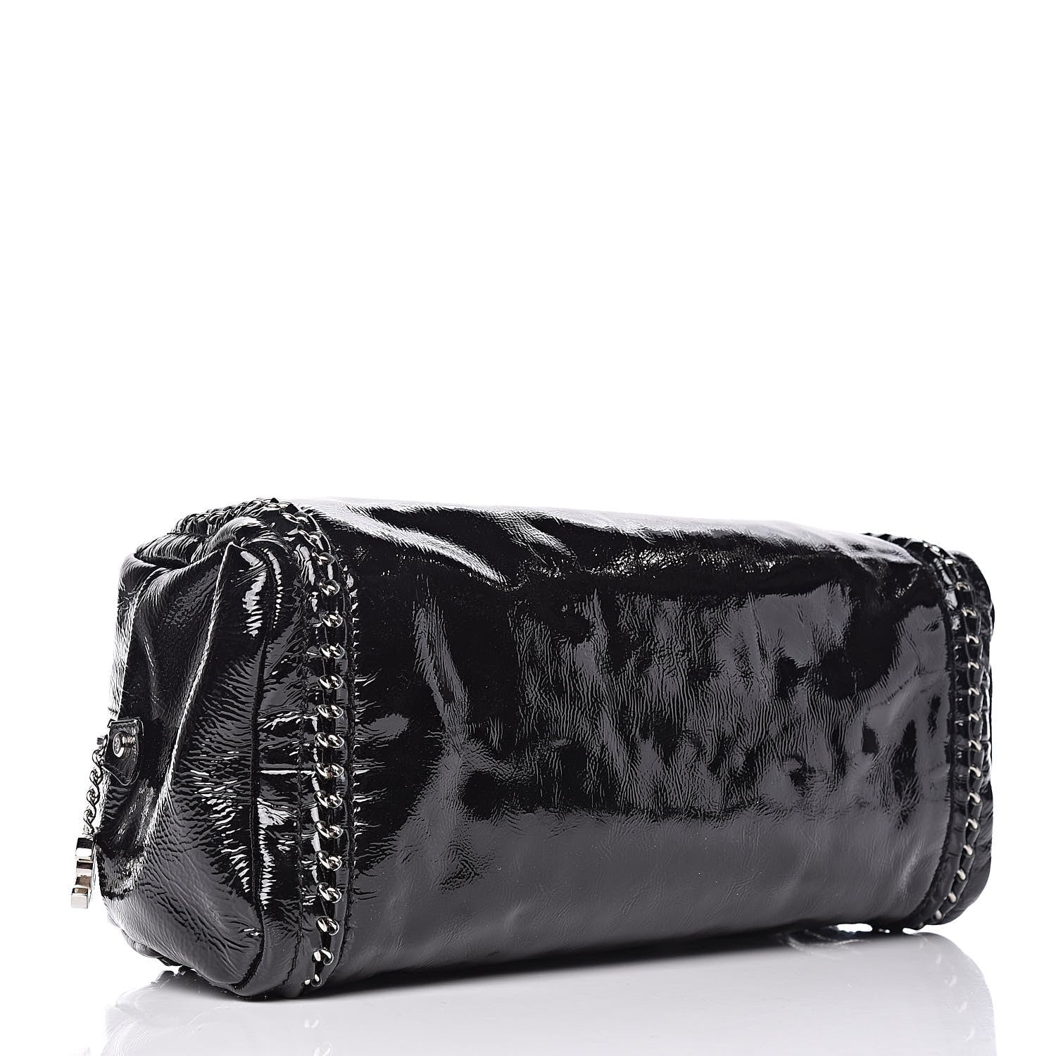 Chanel Patent Medium Luxe Ligne Bowler Black 4 of 12
