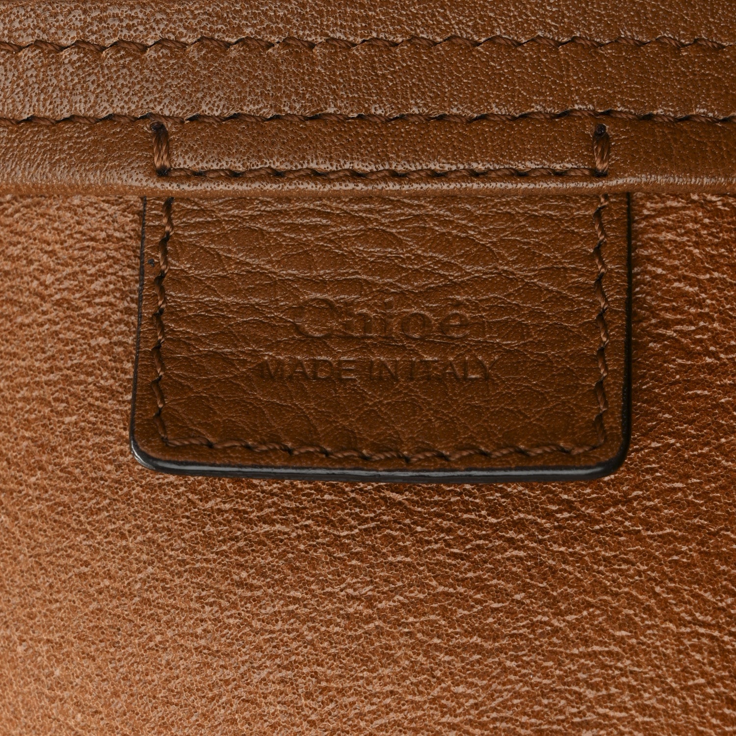 Chloe Grained Calfskin Medium Spin Tote Clay Brown 6 of 10