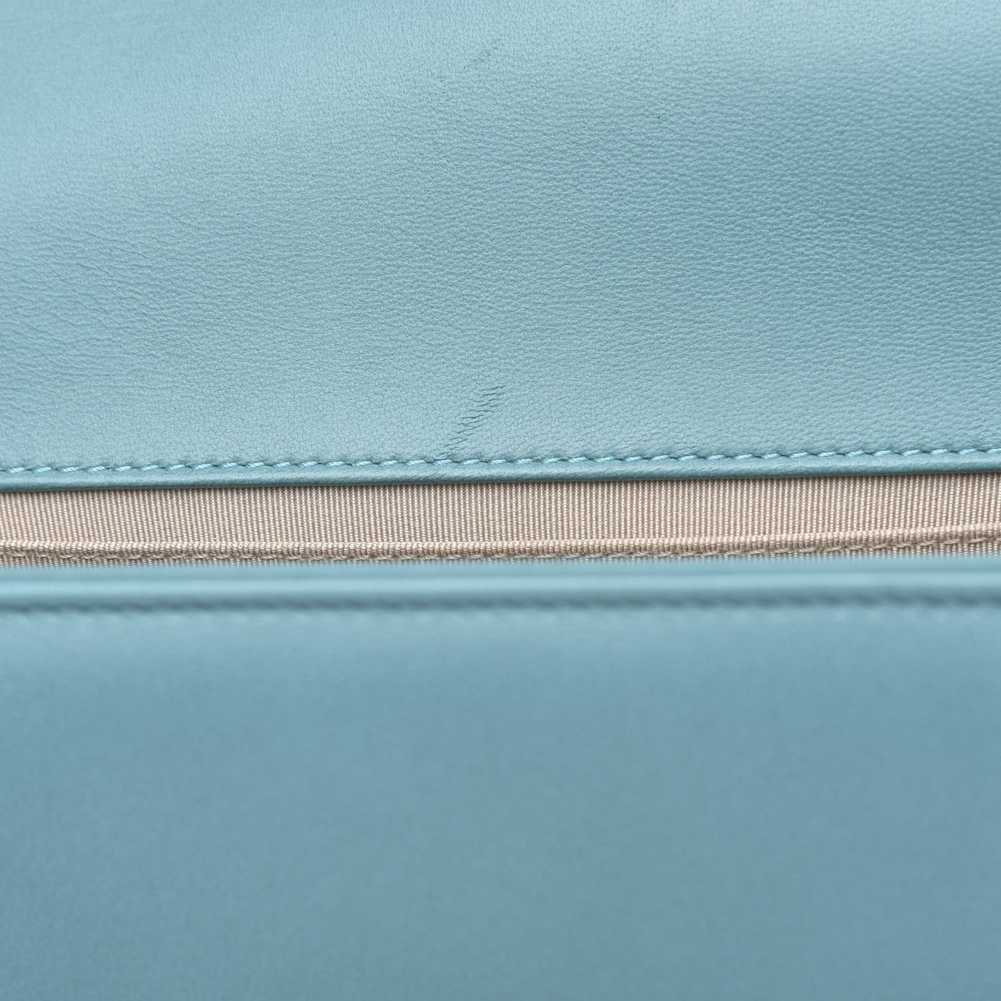 Lambskin Quilted Medium Boy Flap Turquoise