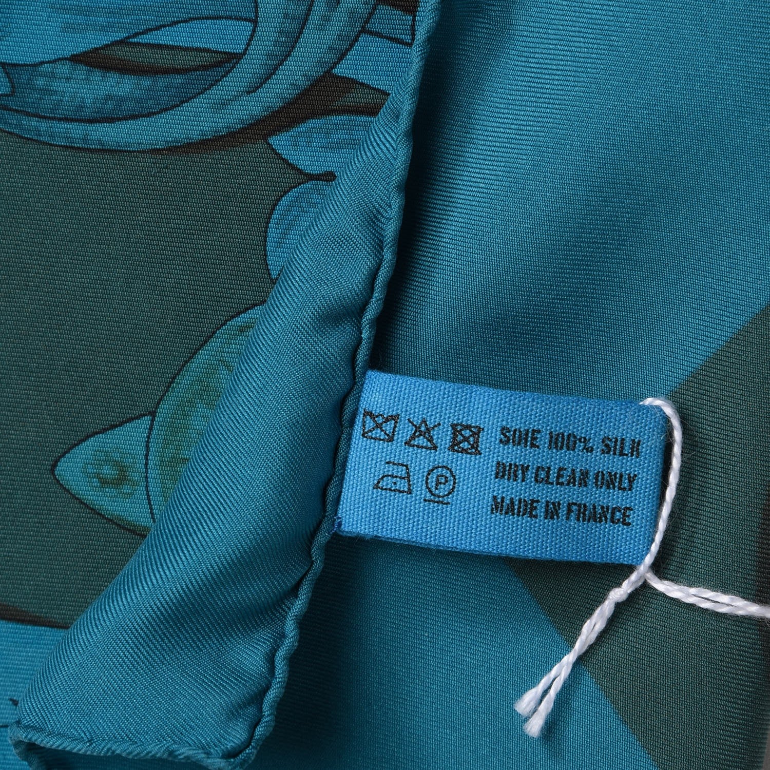 Hermes Silk Dip Dyed Le Mors A La Conétable Scarf 90 Turquoise 4 of 8