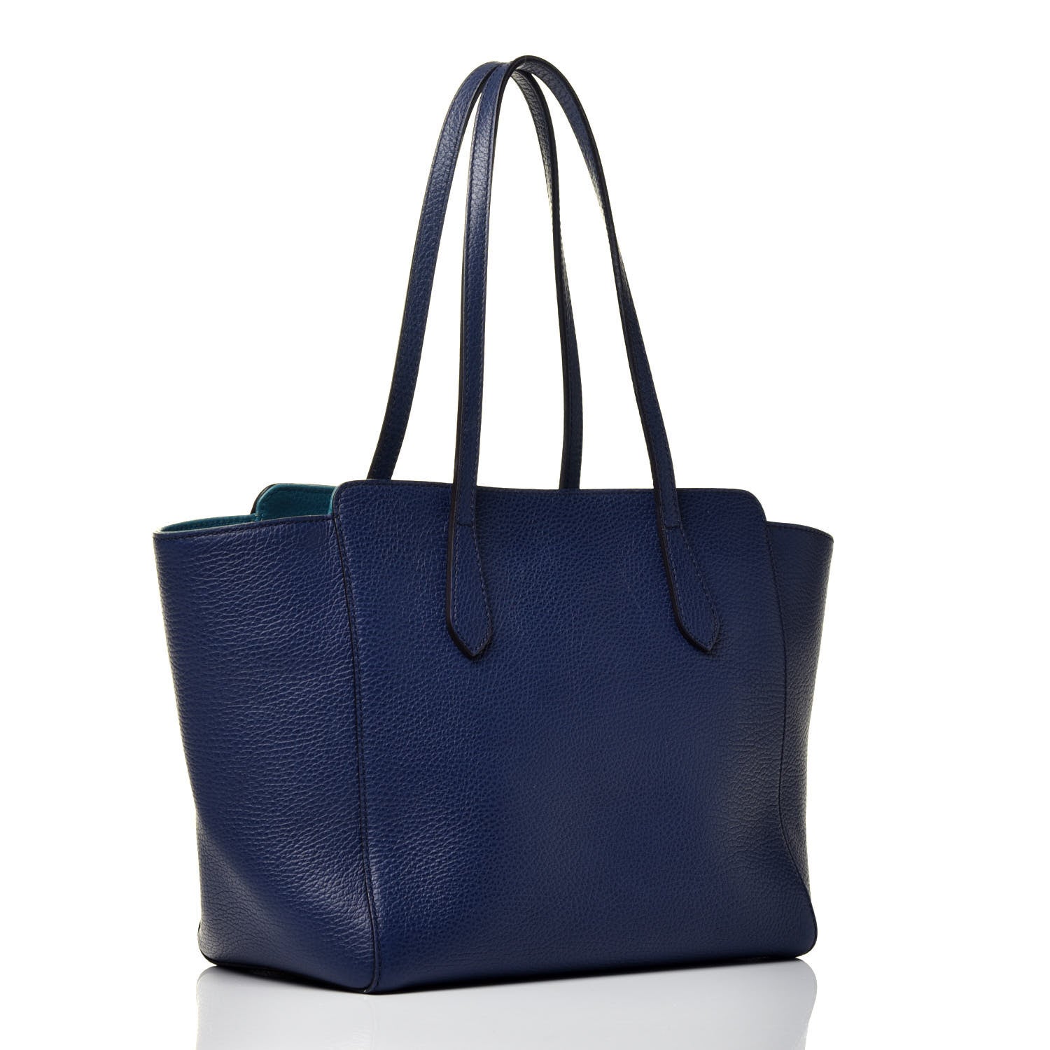 Gucci Dollar Calfskin Small Swing Tote Classic Marine Deep Cobalt 3 of 8
