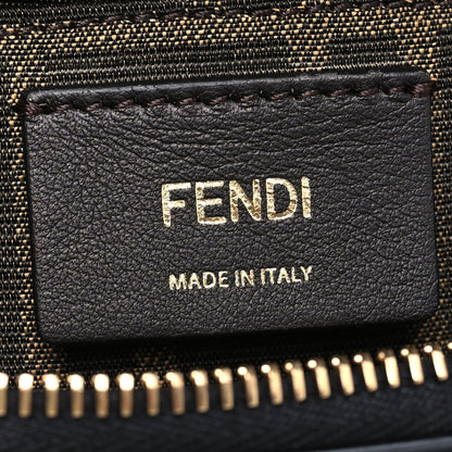 Fendi Vitello King Plexiglass Logo Embossed Mini By The Way Top Handle Boston Bag Black 6 of 10