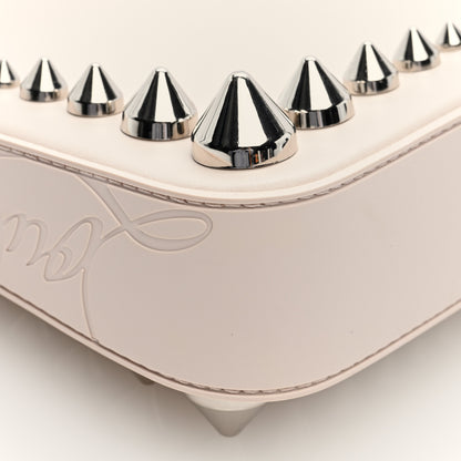 Christian Louboutin Calfskin Paris Spiked Loubila Chain Clutch Leche 8 of 9