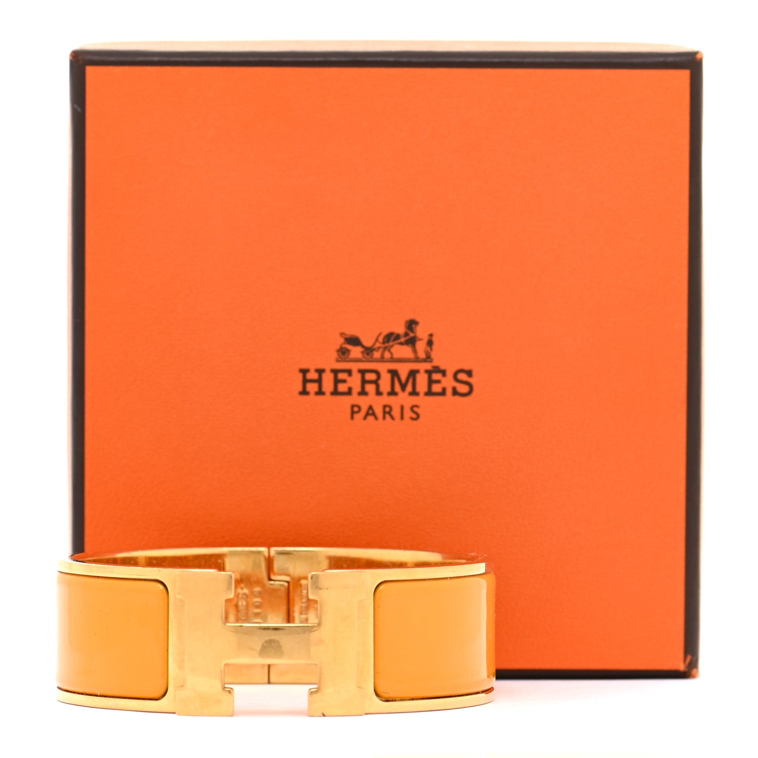Hermes Enamel Wide Clic Clac H Bracelet PM Jaune Soleil 10 of 10