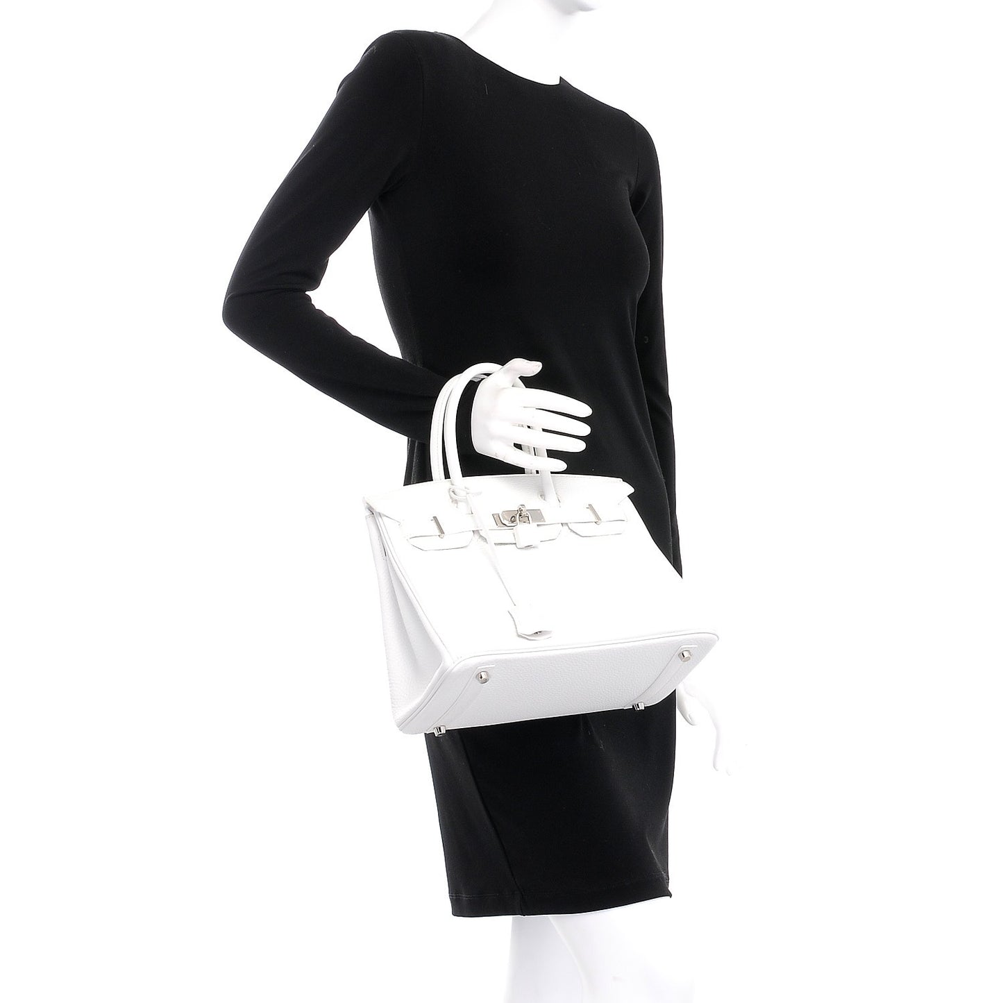 Taurillon Clemence Birkin 30 White