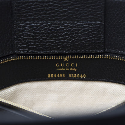 Gucci Pebbled Calfskin Small Swing Tote Black 5 of 10