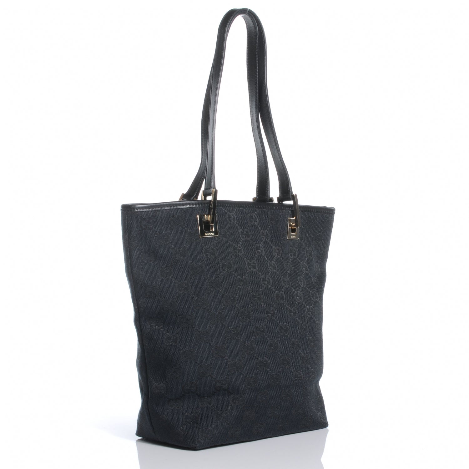 Gucci Monogram Small Bucket Tote Black 2 of 11