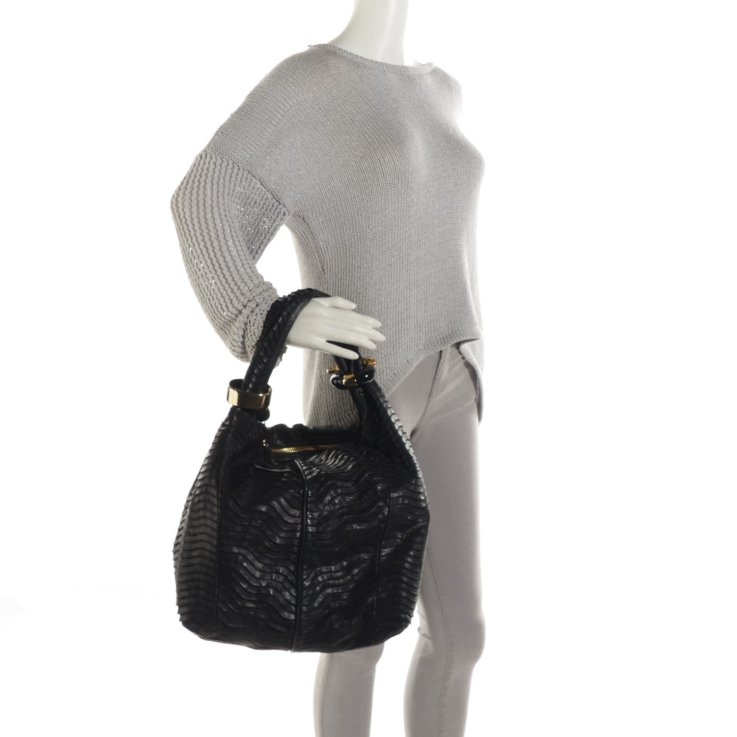 Jimmy Choo Nappa Medium Saba Hobo Black 2 of 9