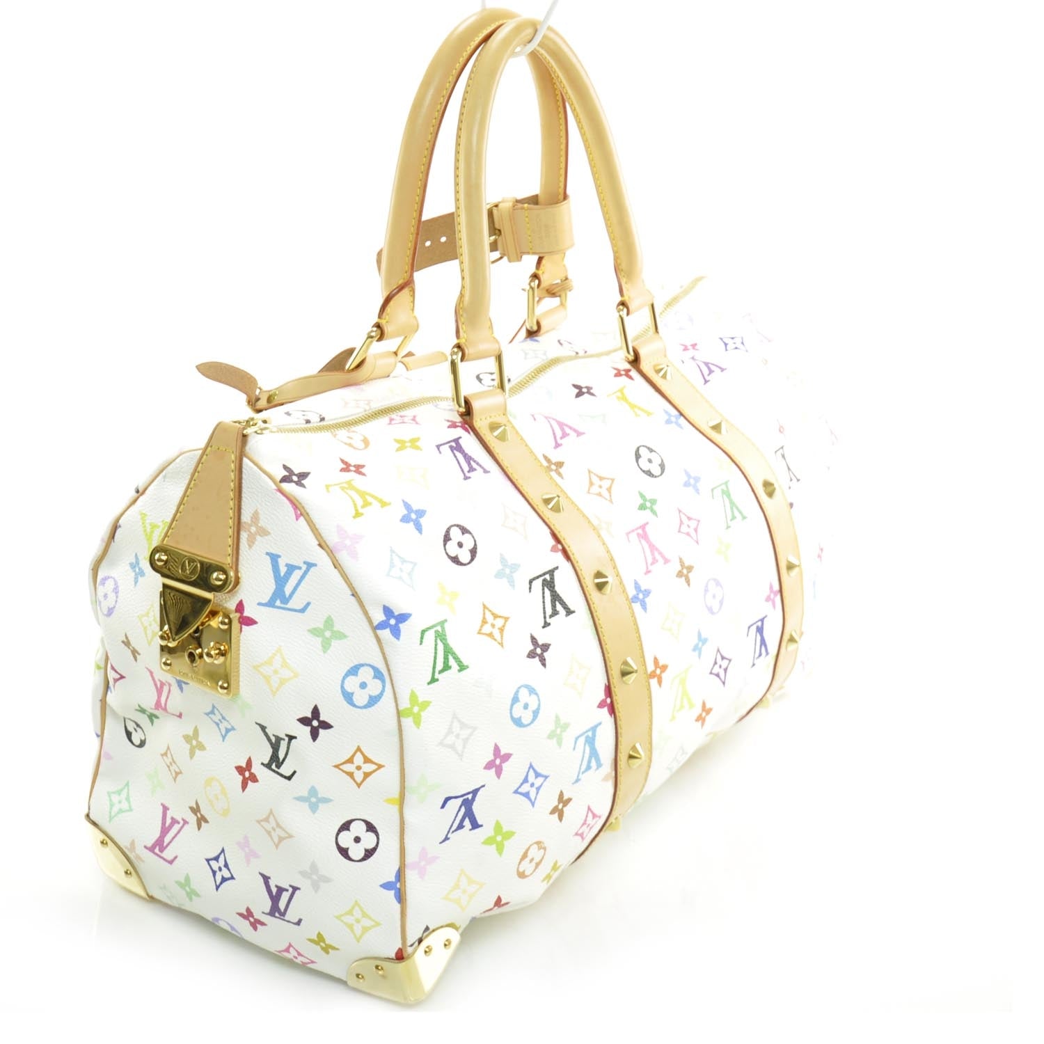 Louis Vuitton Monogram Multicolor Keepall 45 White 3 of 10