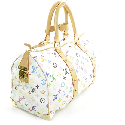 Louis Vuitton Monogram Multicolor Keepall 45 White 3 of 10