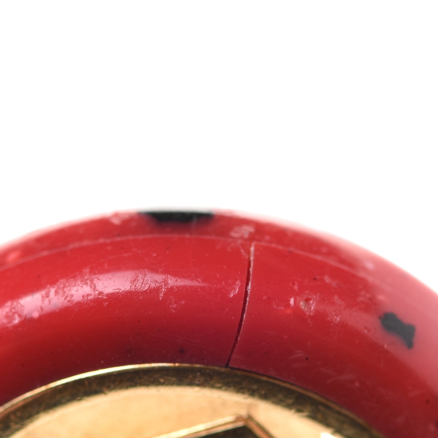 Louis Vuitton Key Ring Gold Red 6 of 6