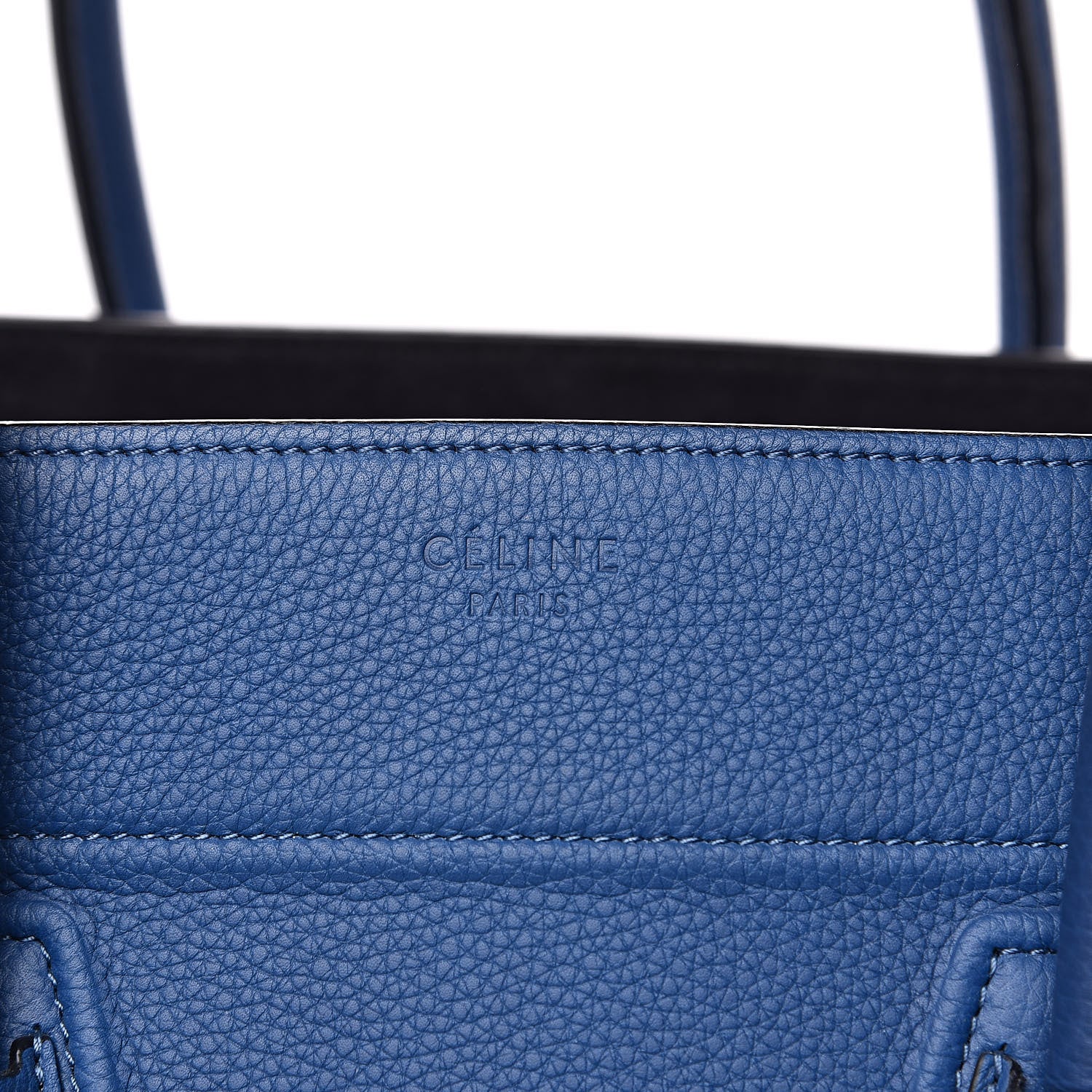 Celine Grained Calfskin Medium Phantom Luggage Deepsea 6 of 14