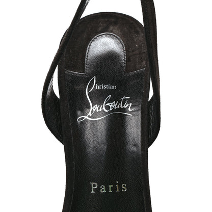 Christian Louboutin Veau Velours Astrid Sling 100 Pumps 40 Black 7 of 7