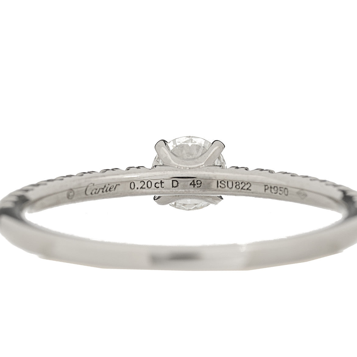 Cartier Platinum Diamond .20ct Etincelle De Cartier Solitaire Engagement Ring 49 4.75 5 of 6