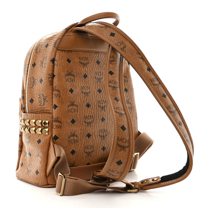 MCM Visetos Small Side Stud Stark Backpack Cognac 3 of 11