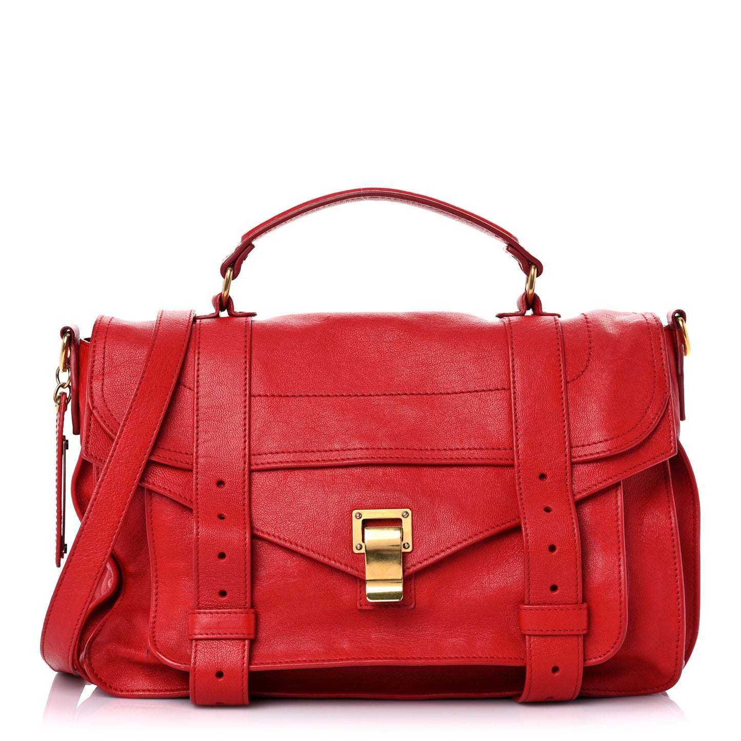Lambskin Medium PS1 Satchel Bright Red