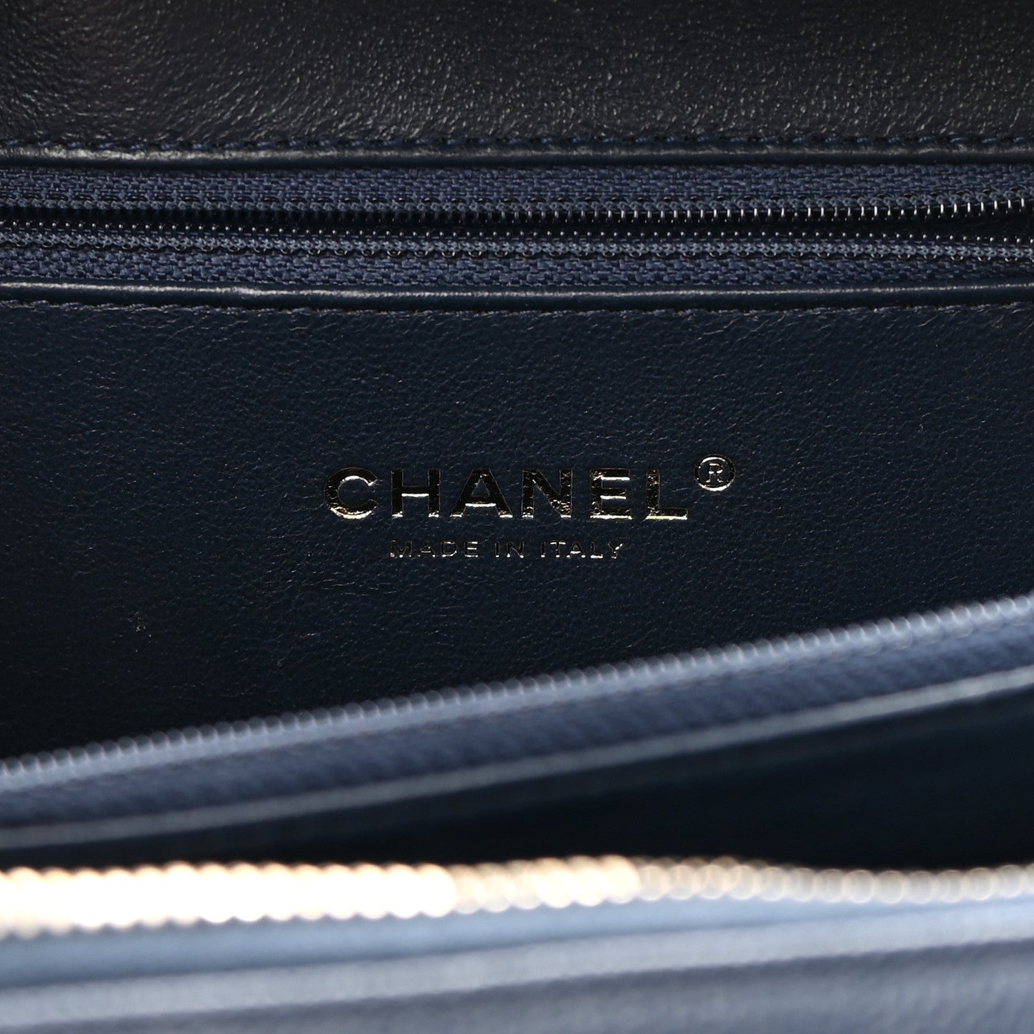 Chanel Caviar Quilted Medium CC Filigree Vanity Case Navy 6 of 11
