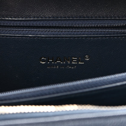 Chanel Caviar Quilted Medium CC Filigree Vanity Case Navy 6 of 11