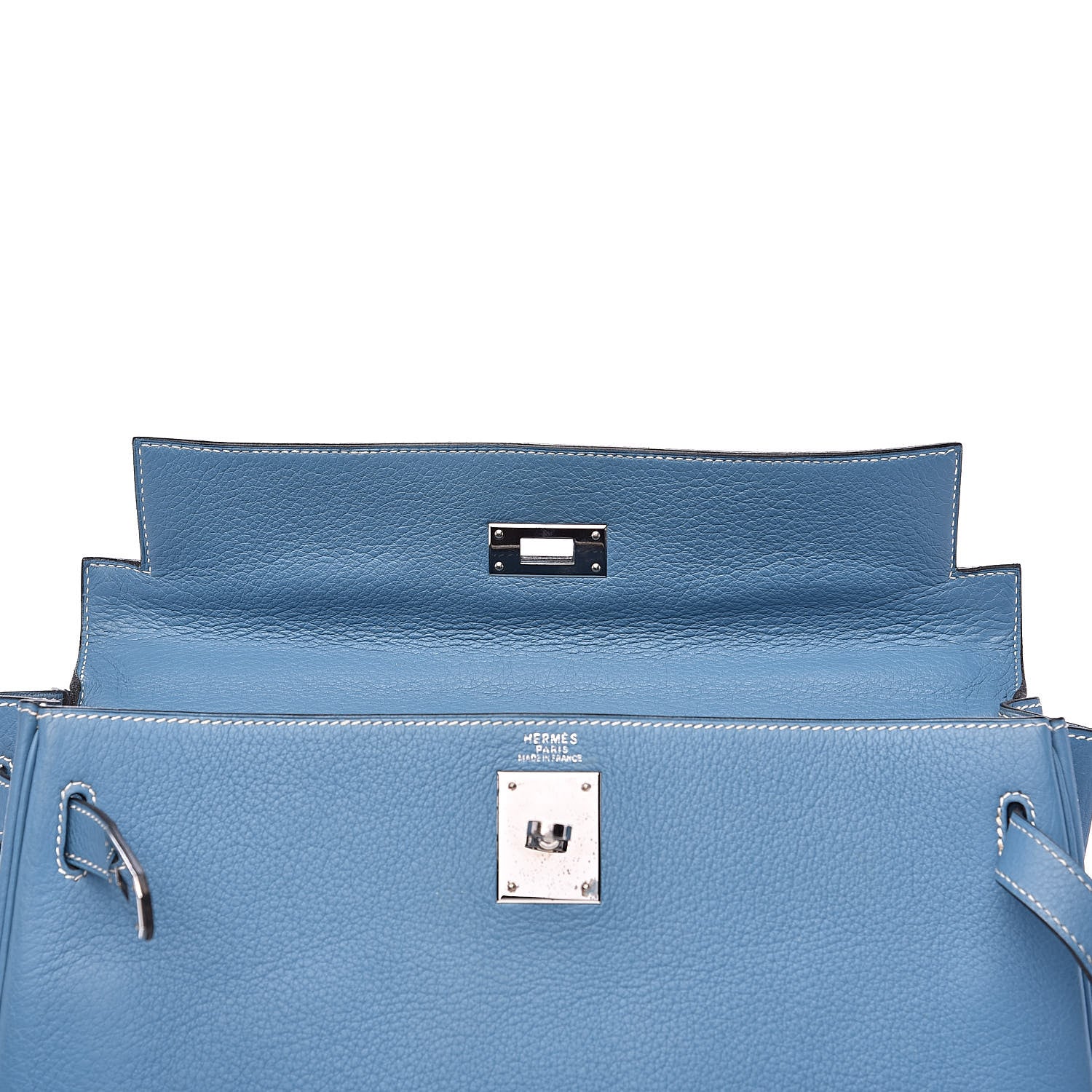 Hermes Togo Kelly Retourne 32 Blue Jean 18 of 38