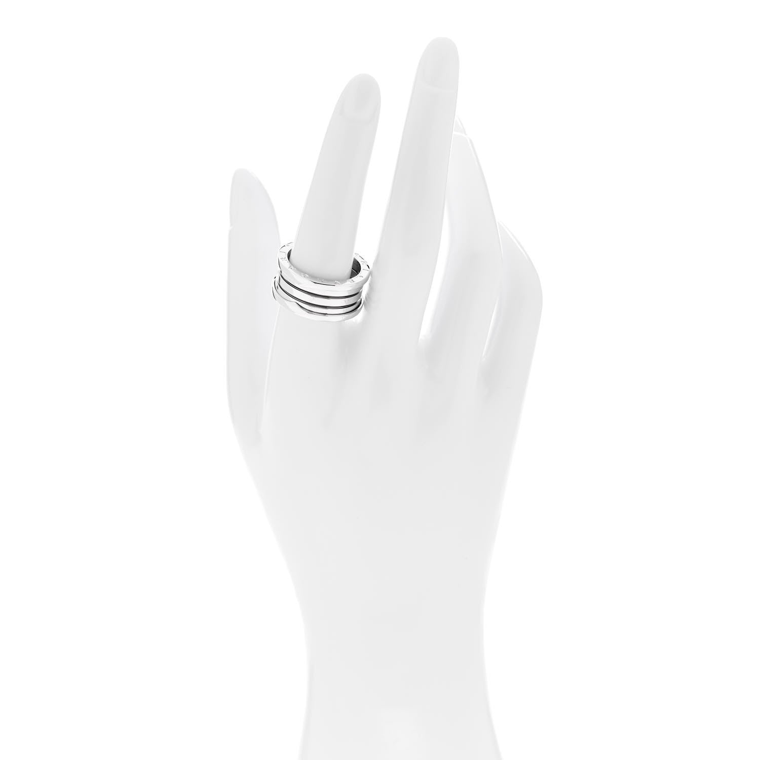 Bulgari 18K White Gold B.Zero1 Three-Band Ring 58 8.25 2 of 5