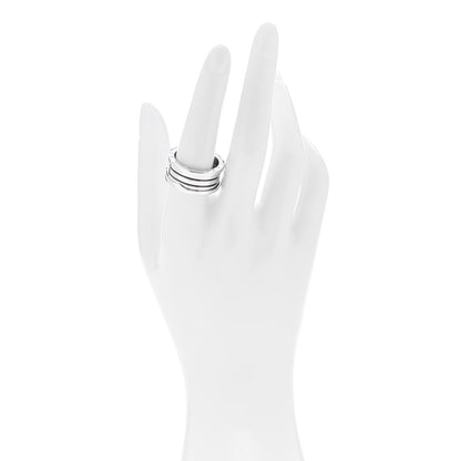 Bulgari 18K White Gold B.Zero1 Three-Band Ring 58 8.25 2 of 5