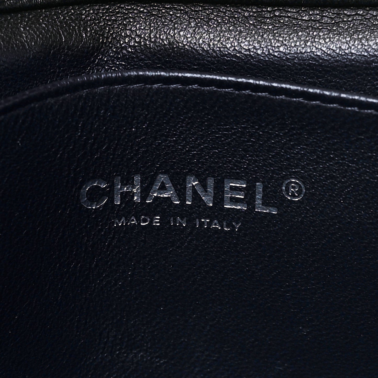 Lambskin Quilted Clutch with Chain Flap Navy