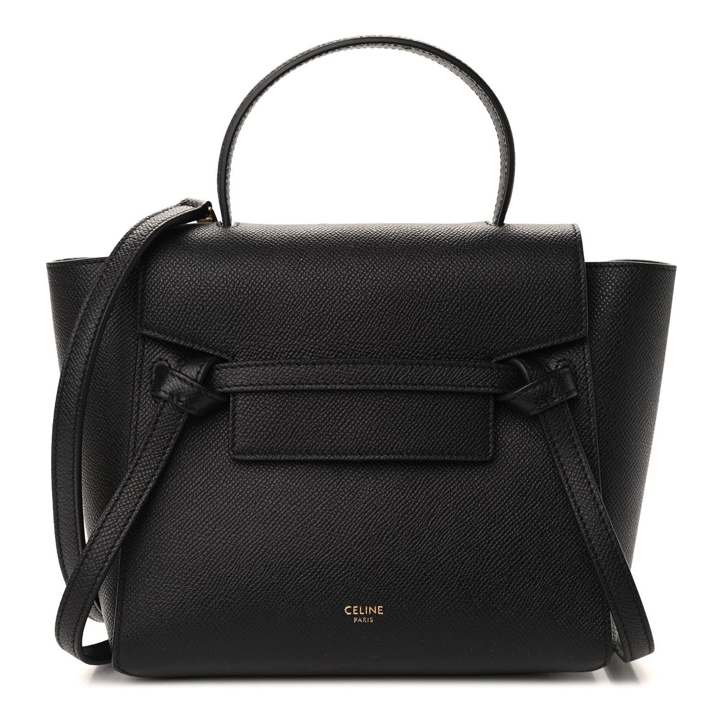 Grained Calfskin Nano Belt Bag Black