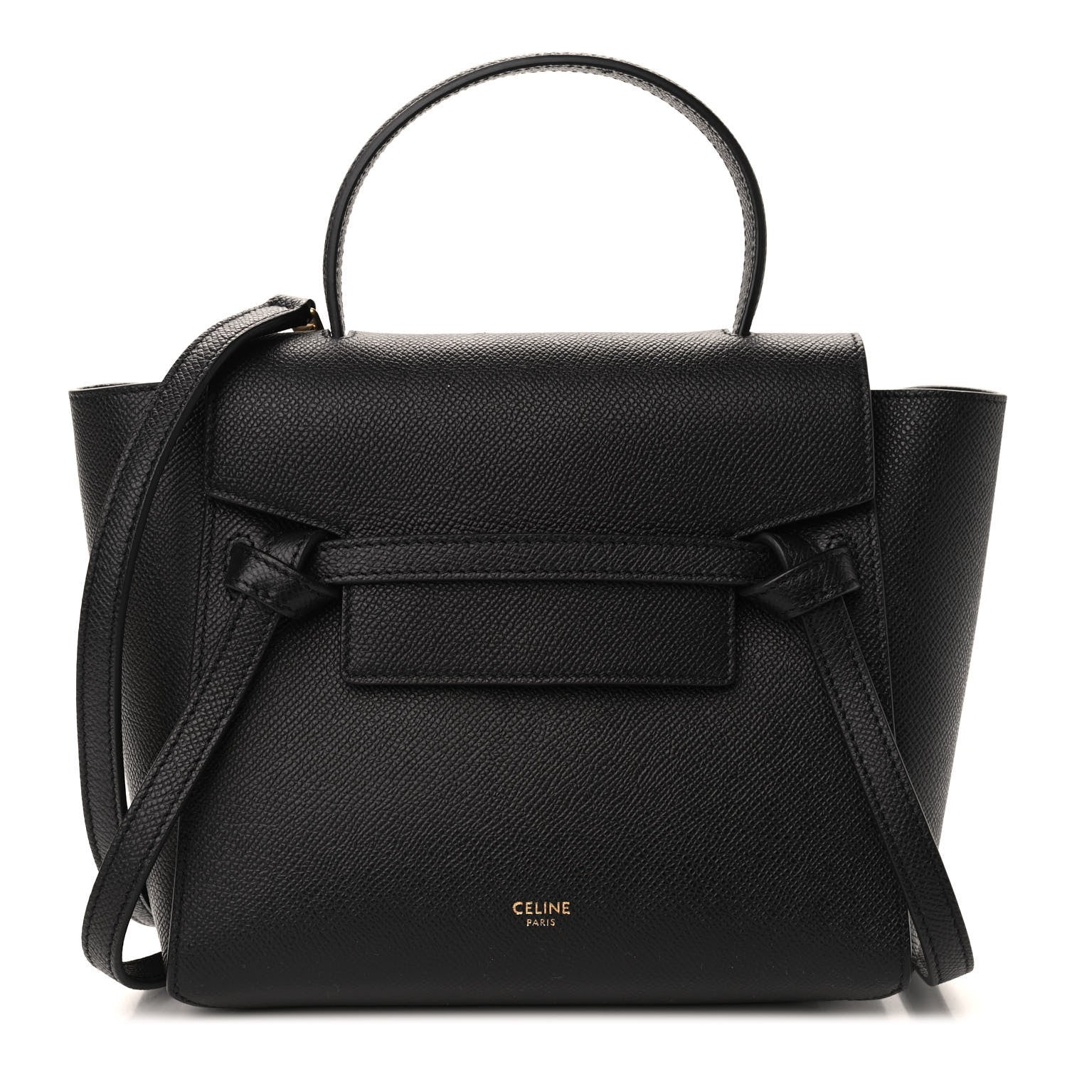 Celine Grained Calfskin Nano Belt Bag Black 1 of 8