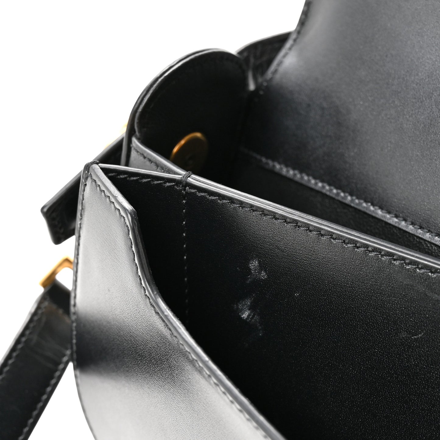 Box Calfskin Voltaire Top Handle Crossbody Bag Black