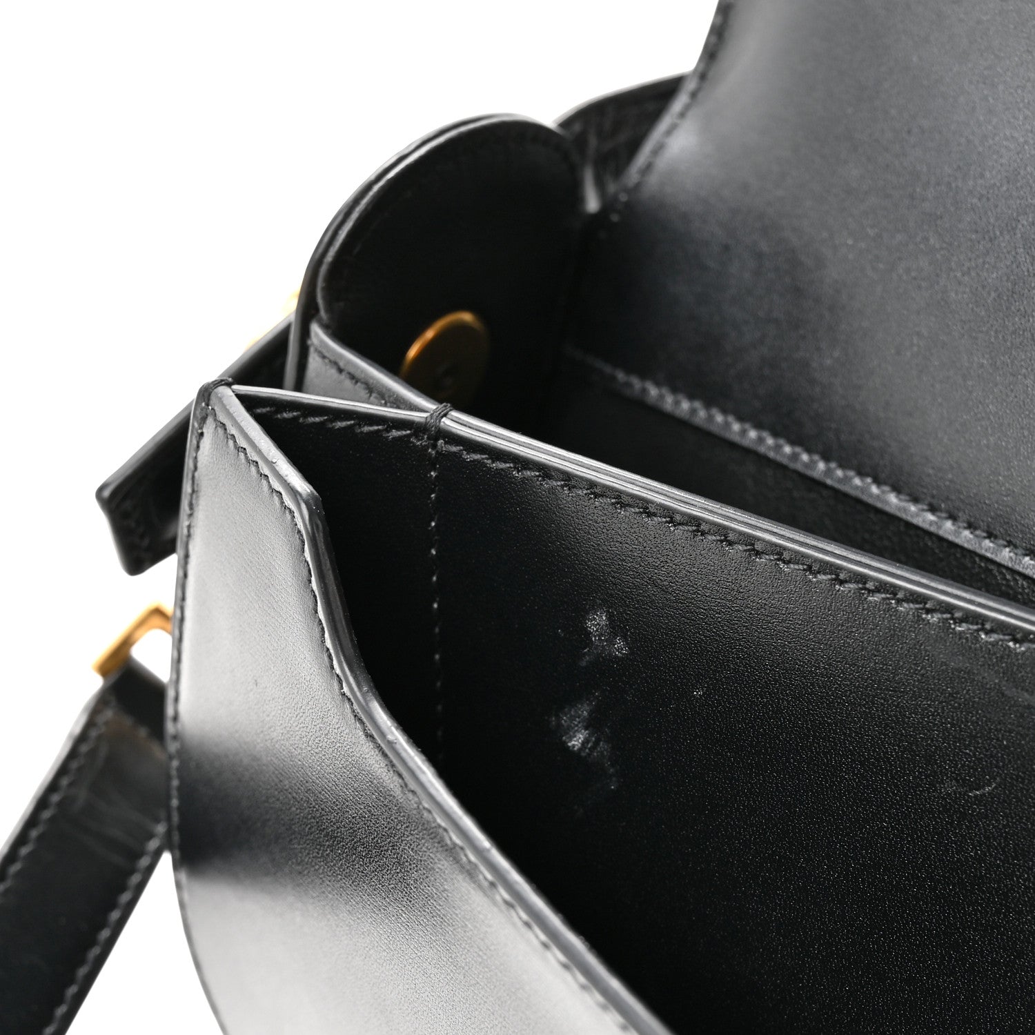 Saint Laurent Box Calfskin Voltaire Top Handle Crossbody Bag Black 12 of 15