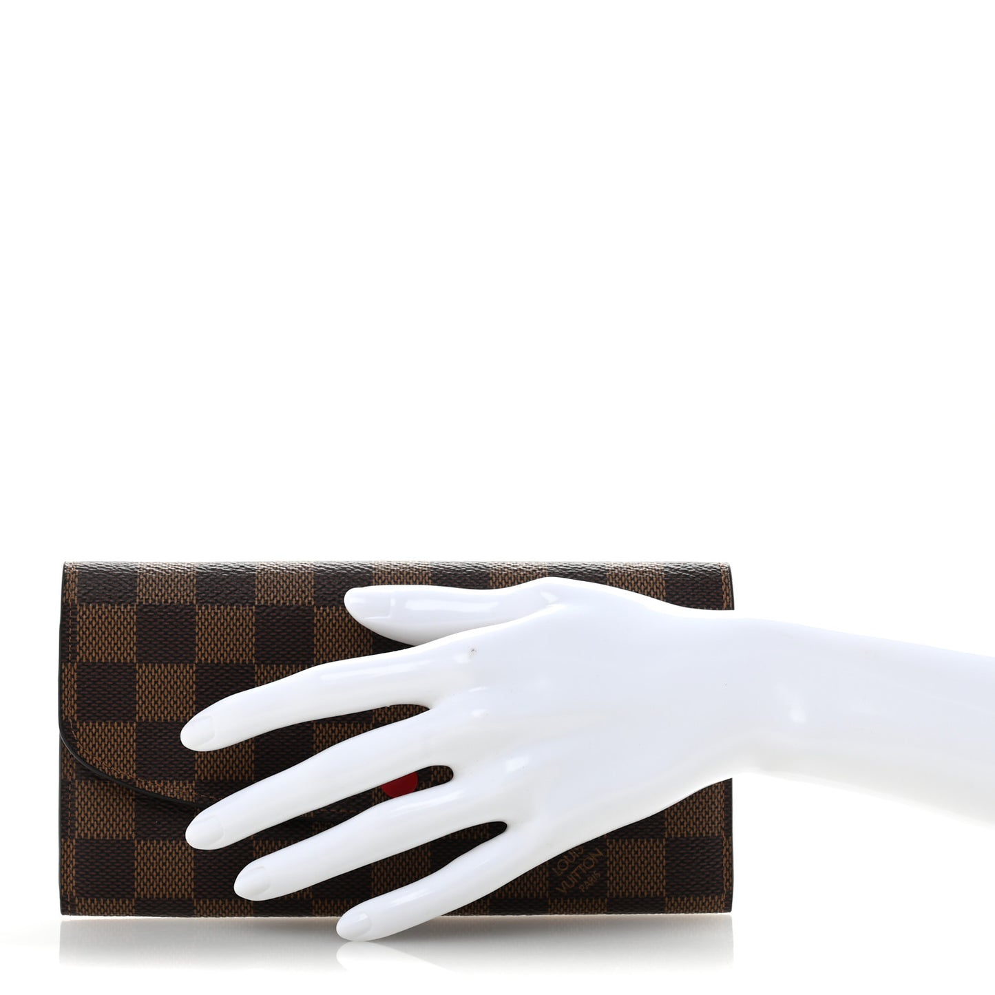 Damier Ebene Emilie Wallet Red