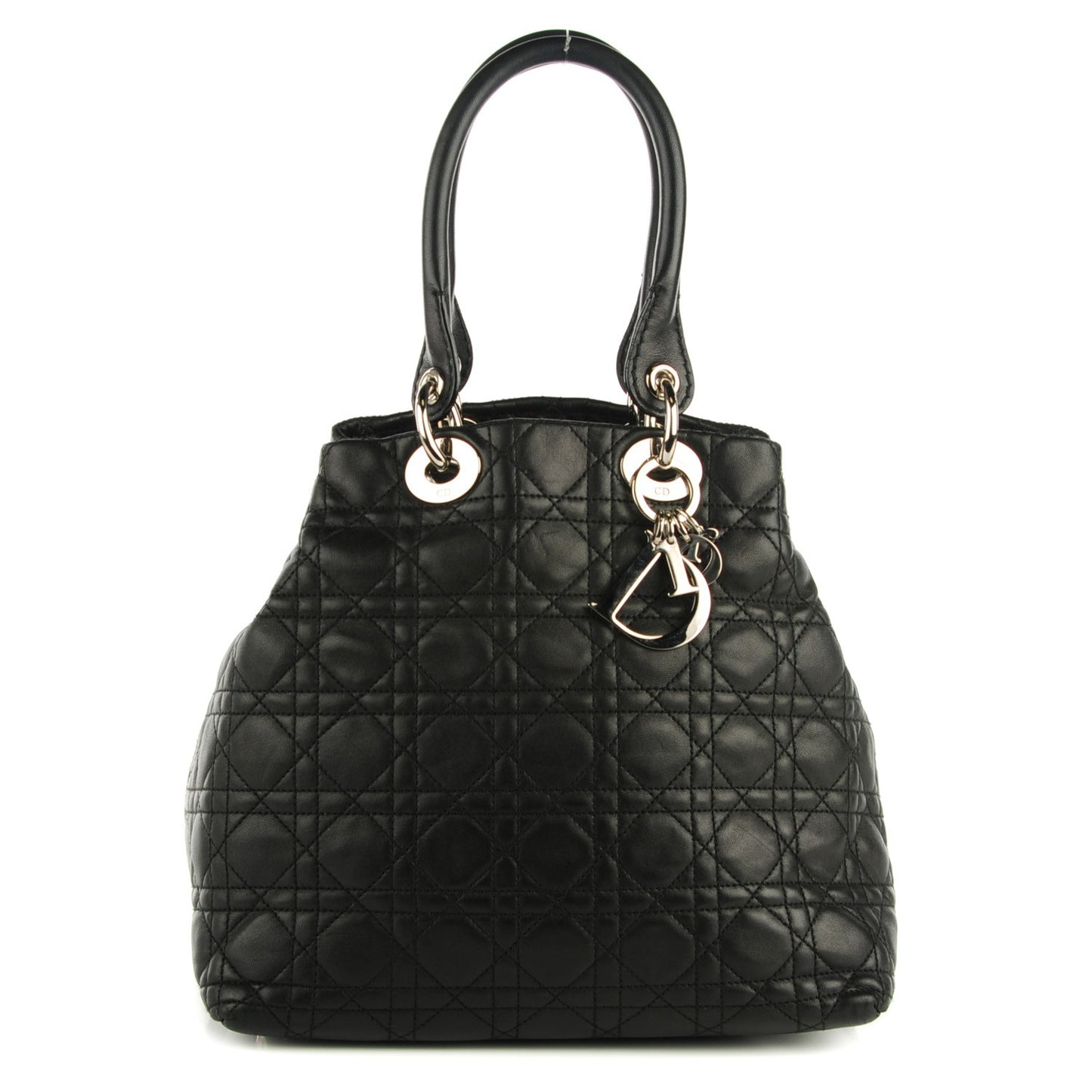 Lambskin Cannage Large Soft Lady Dior Tote Black