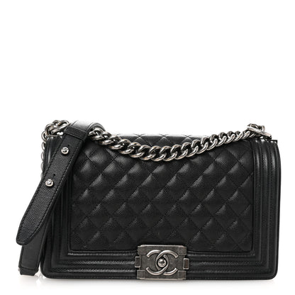 Chanel Caviar Quilted Medium Boy Flap Black 1 of 10