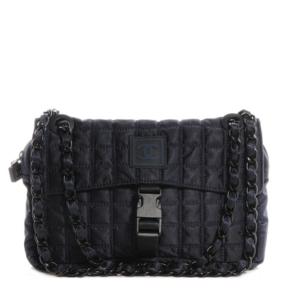 Chanel Nylon Quilted Sport Flap Bag Navy 1 of 9