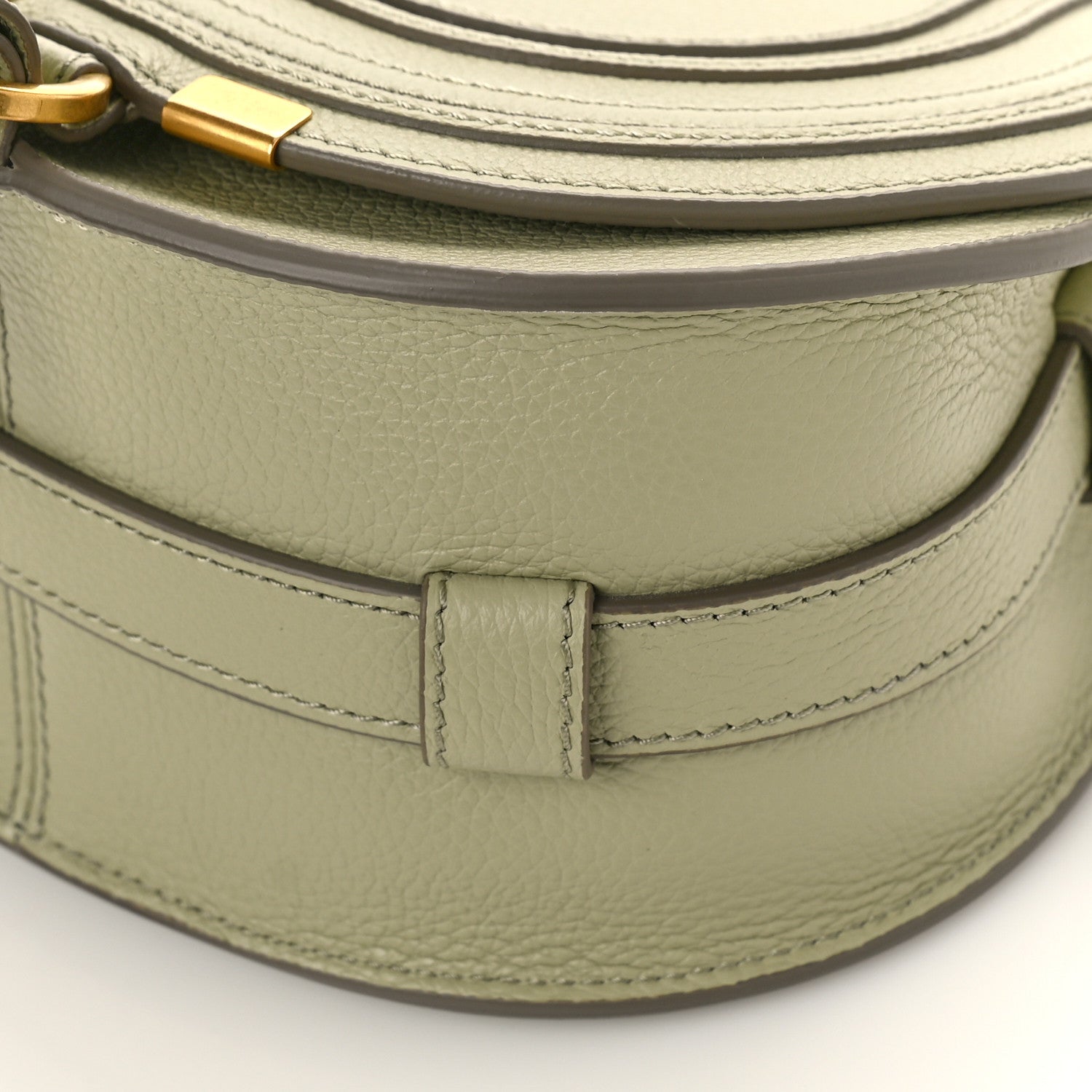 Chloe Grained Calfskin Small Marcie Saddle Bag Faded Green 8 of 8