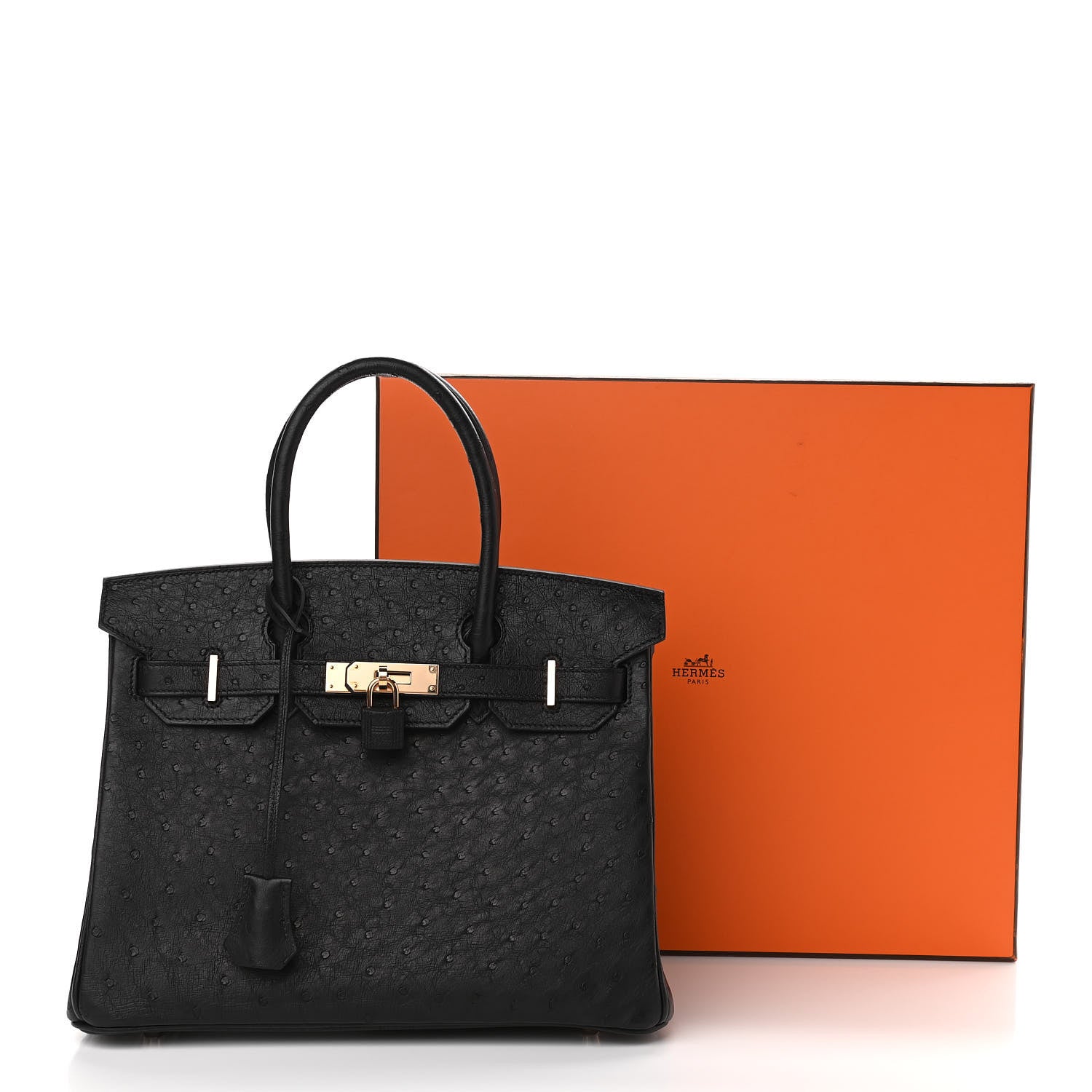 Hermes Ostrich Birkin 30 Black 10 of 10