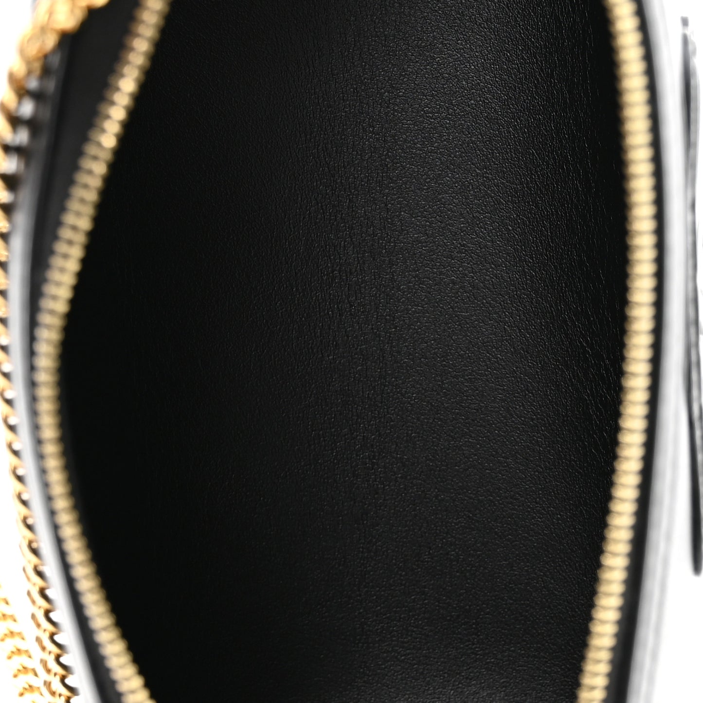 Smooth Calfskin Cuir Triomphe Clutch on Chain Black