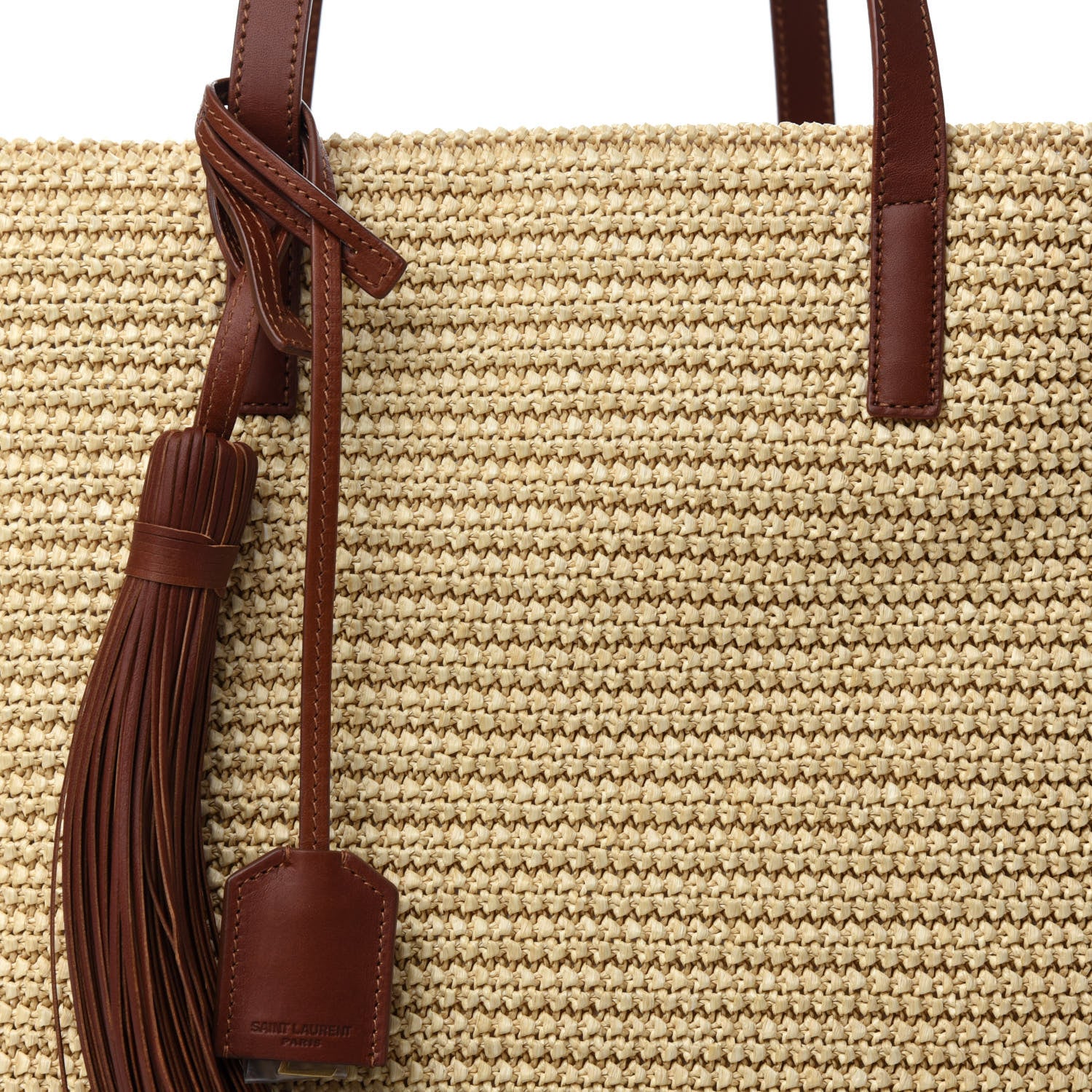 Saint Laurent Raffia Tote Naturale Brown 8 of 10