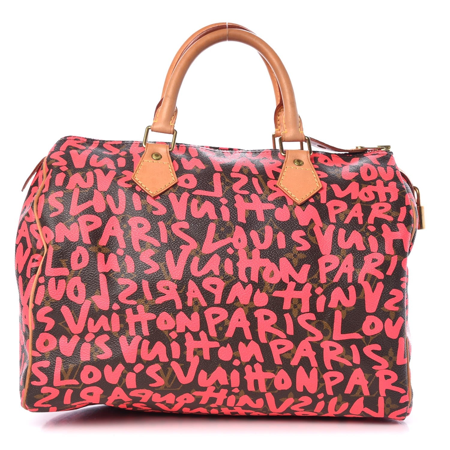 Louis Vuitton Monogram Graffiti Speedy 30 Fuchsia 1 of 12