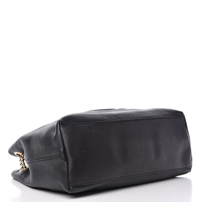 Gucci Pebbled Calfskin Medium Soho Chain Shoulder Bag Black 4 of 11