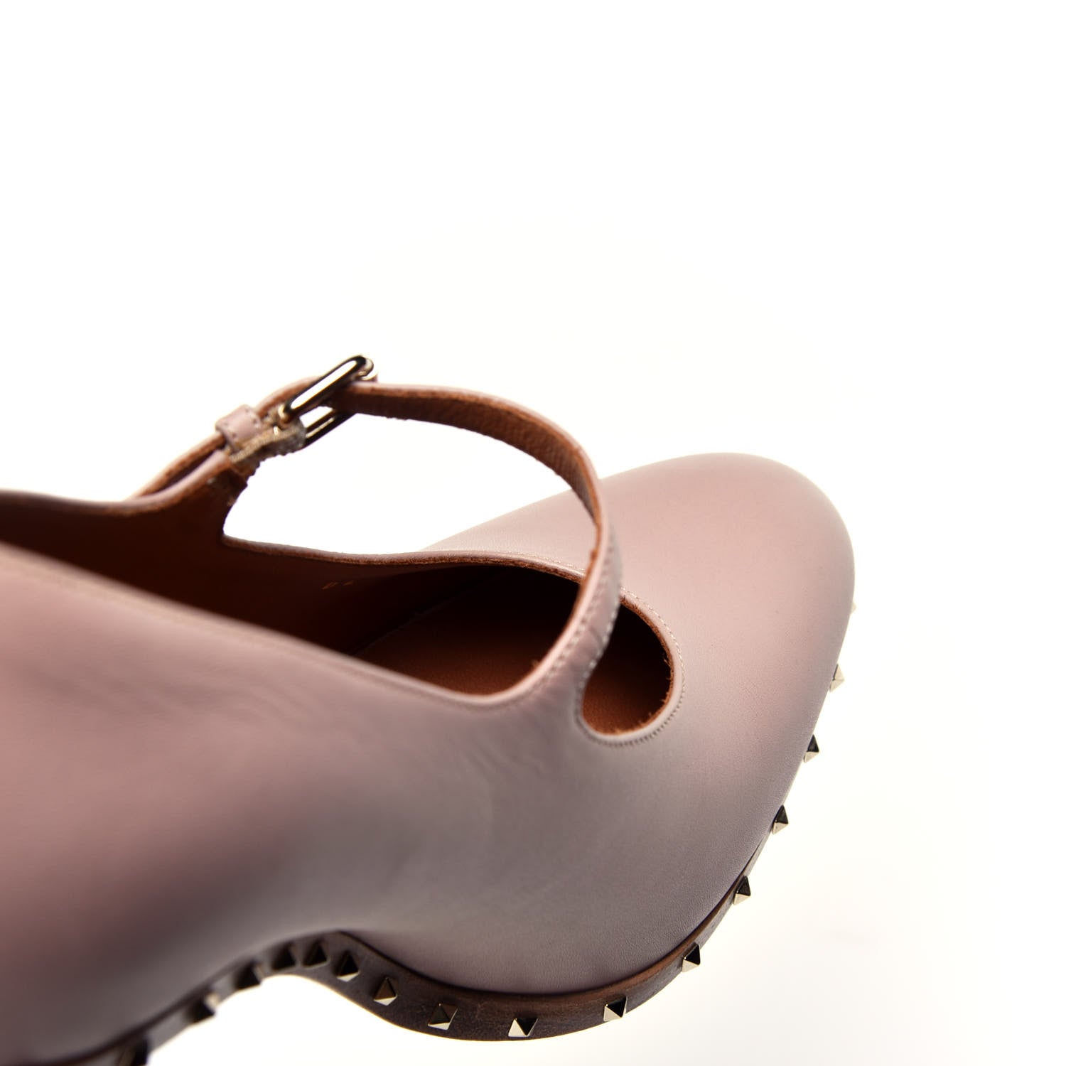 Valentino Garavani Calfskin Soul Rockstud Mary Jane 110mm Pumps 38.5 Poudre 12 of 14