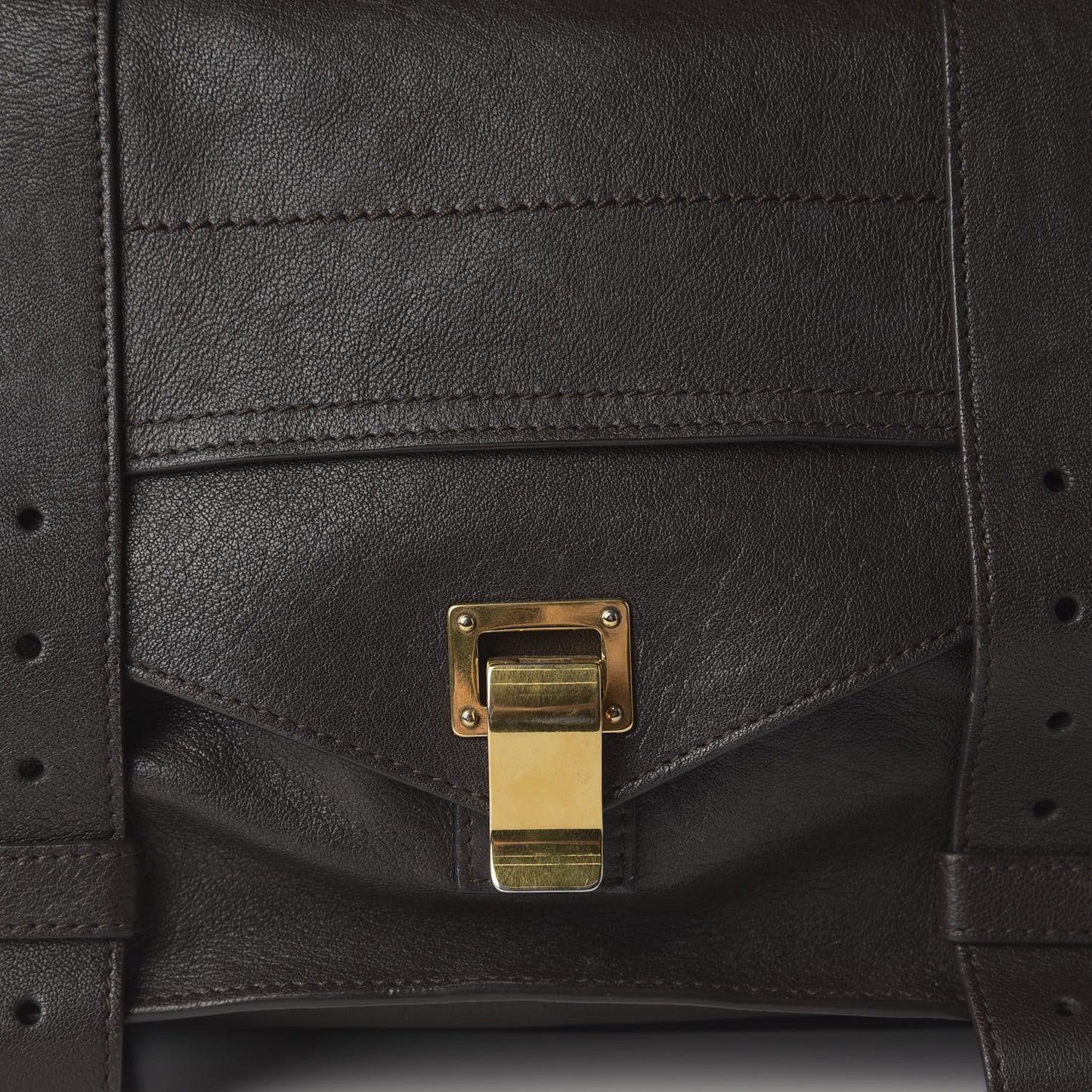 Lambskin Medium PS1 Satchel Dark Chocolate