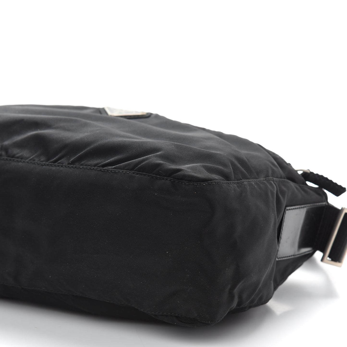 Nylon Tessuto Messenger Bag Black