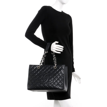 Chanel Caviar Quilted Grand Shopping Tote GST Black 2 of 7