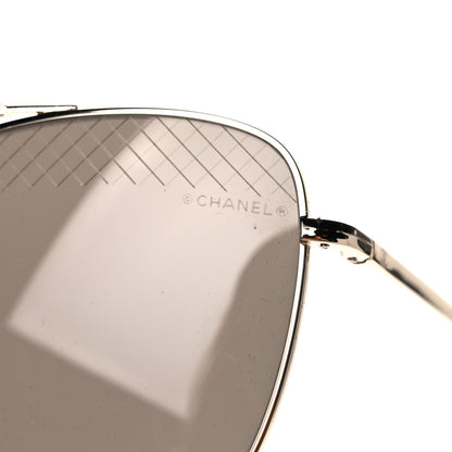 Chanel Metal Pilot Sunglasses 4256 Gold 8 of 9