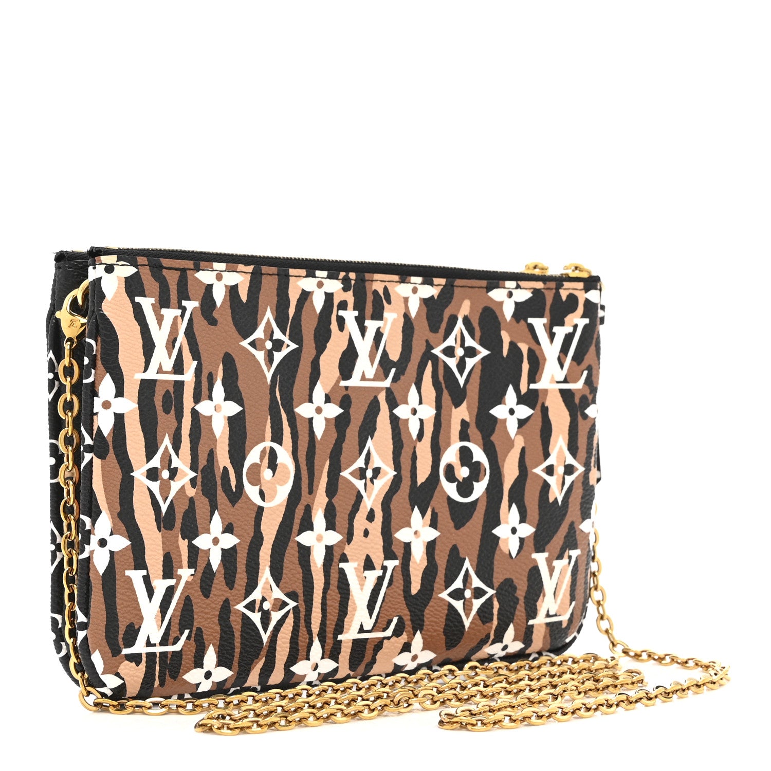 Louis Vuitton Monogram Giant Jungle Pochette Double Zip Black 3 of 10