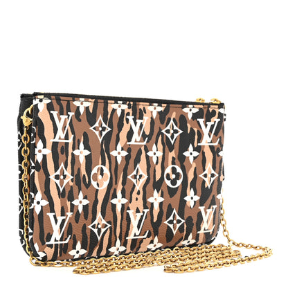 Louis Vuitton Monogram Giant Jungle Pochette Double Zip Black 3 of 10